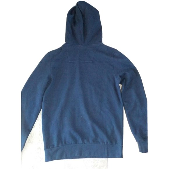 Revolution RVLT Hooded Pullover Sweatshirt Hoodie Fleece Lined Dk Blue - Picture 5 of 7